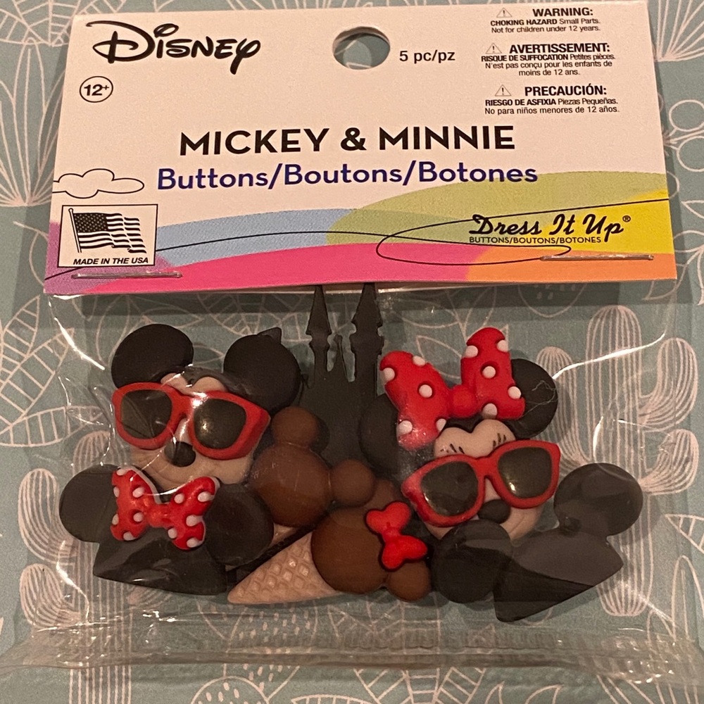 2 for $30 Mickey & Minnie Mouse Buttons